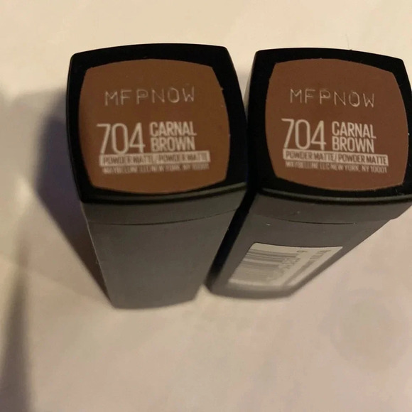 2 Maybelline Color Sensational Powder Matte Lipstick 704 Carnal Brown - Picture 6 of 7
